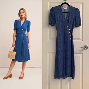 Brand new Rouje Paris Gabin dress blue size 34 XS